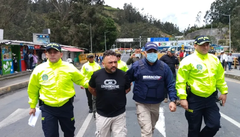 Alias 'Mizón' cuando era deportado a Colombia.