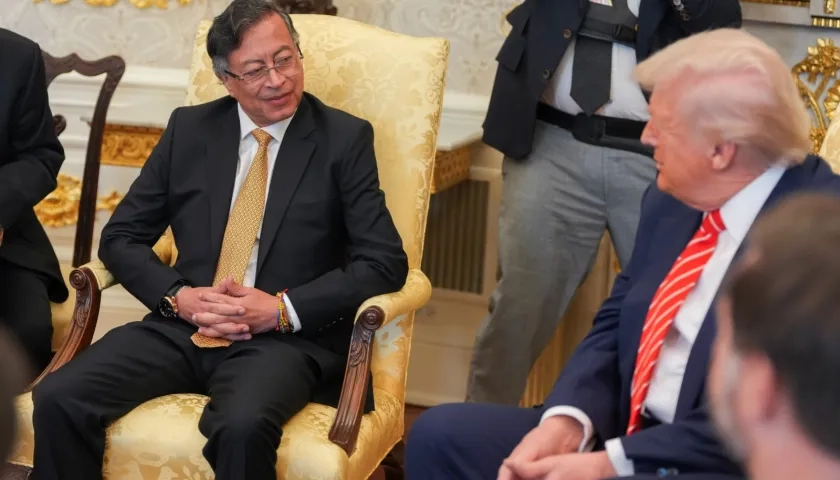 Gustavo Petro y Donald Trump, presidentes de Colombia y Estados Unidos, respectivamente. 