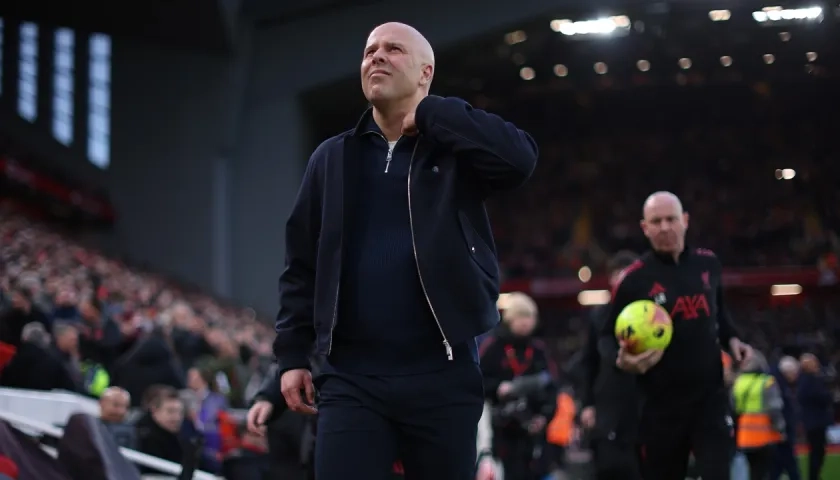 El neerlandés Arne Slot, entrenador del Liverpool. 
