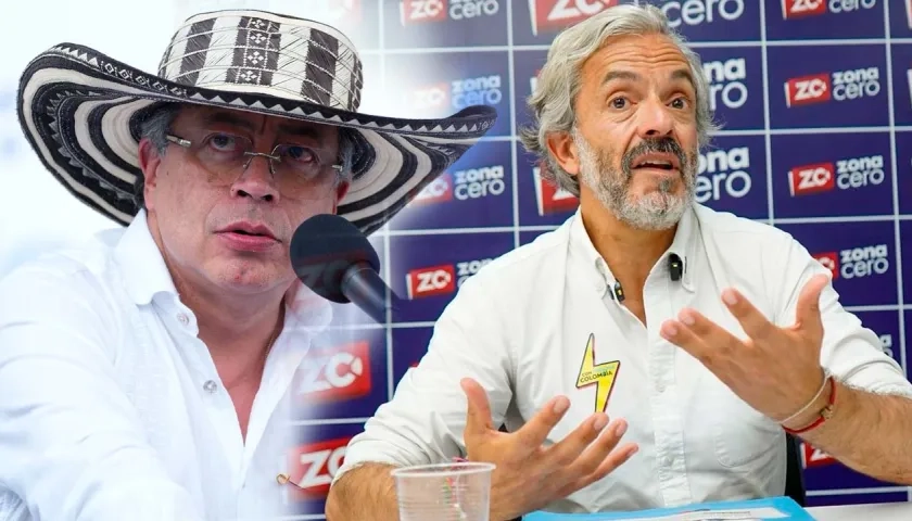 Gustavo Petro y Juan Daniel Oviedo.