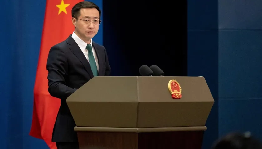 El portavoz del Ministerio de Asuntos Exteriores de China, Lin Jian.