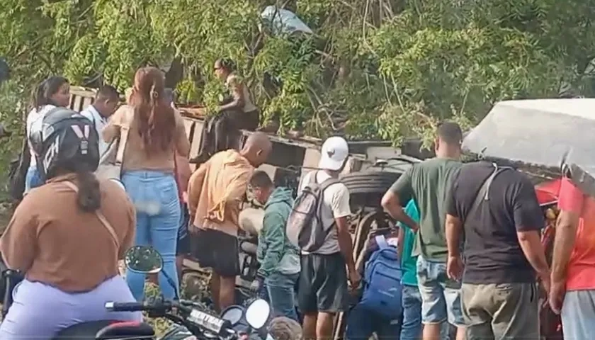 Accidente en la vía Oriental.