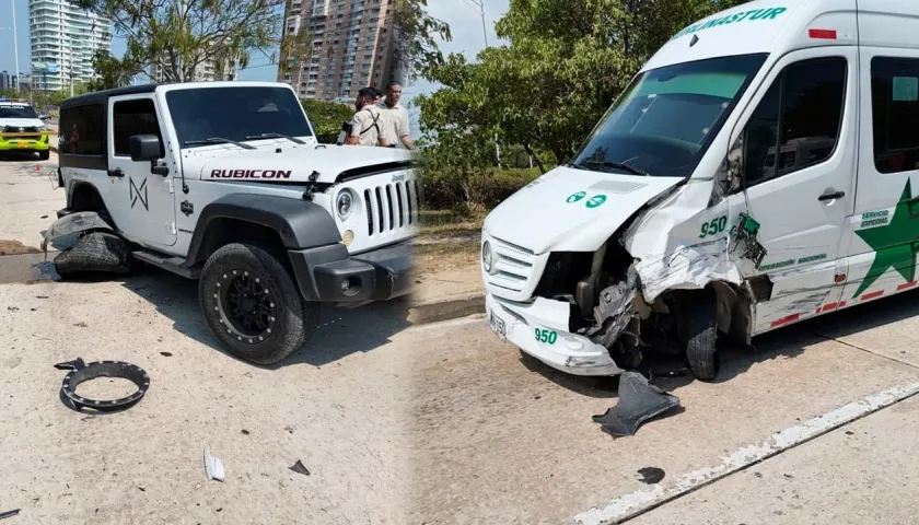 Accidente vía Puerto - Barranquilla. 
