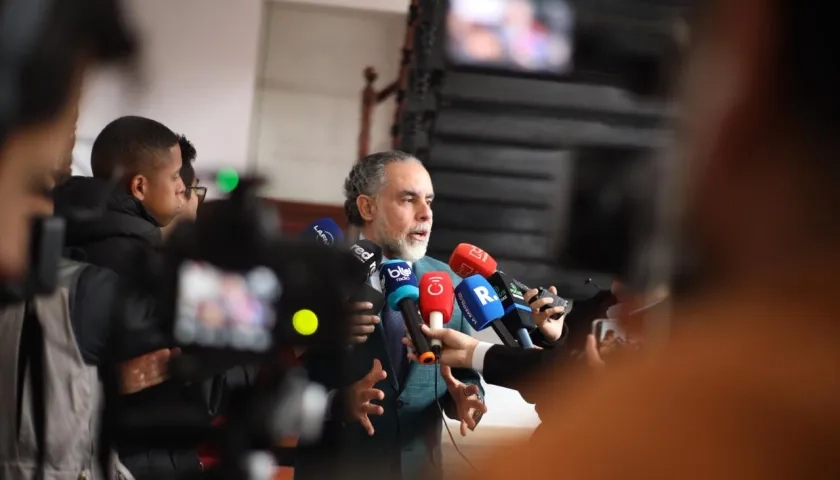 Armando Benedetti, en rueda de presa esta tarde