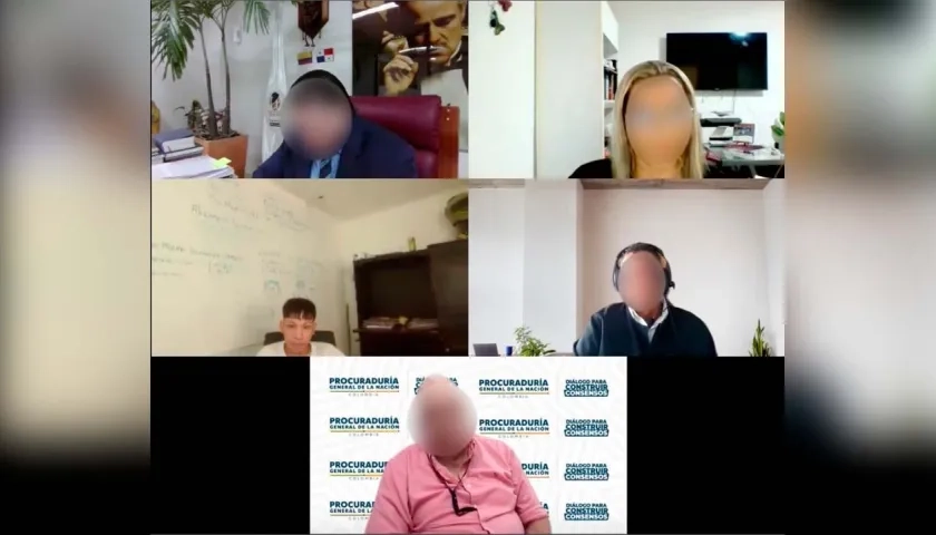 Aspecto de la audiencia, donde estuvo presente de manera virtual Juan David Toboada.