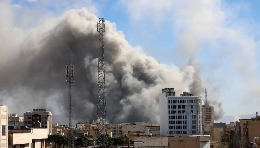 Bombardeo de Israel sobre la capital de Teherán, en Irán. 
