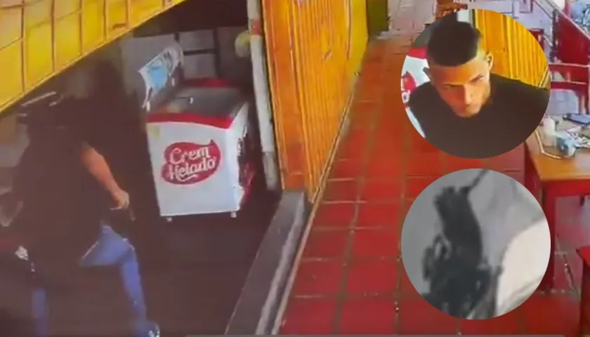 Momentos del atraco.