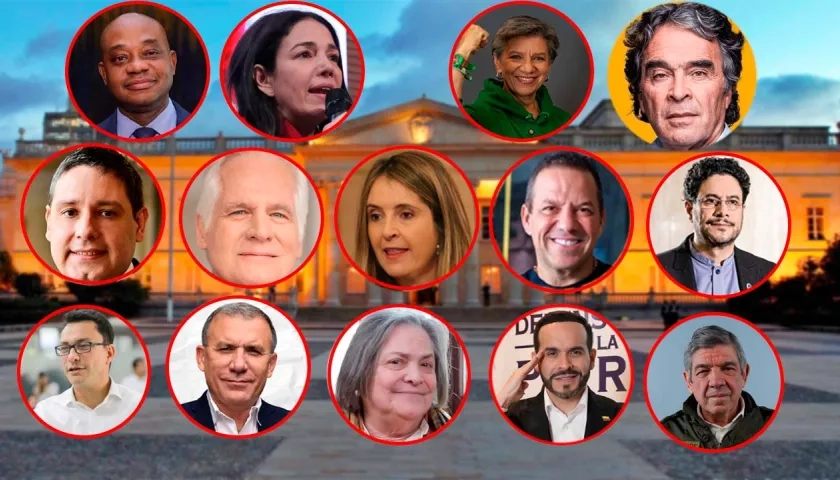Los 14 candidatos a la Presidencia de la República.