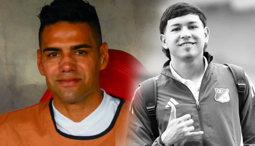 Radamel Falcao y Santiago Castrillón.