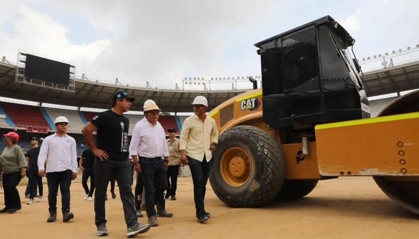 Obras en el estadio Metropolitano de Barranquilla.