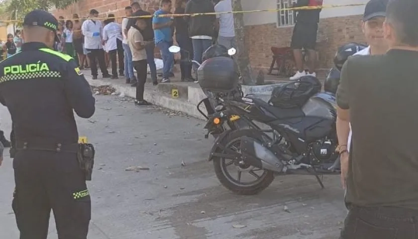 Lugar donde ocurrió el ataque sicarial en Los Almendros. 