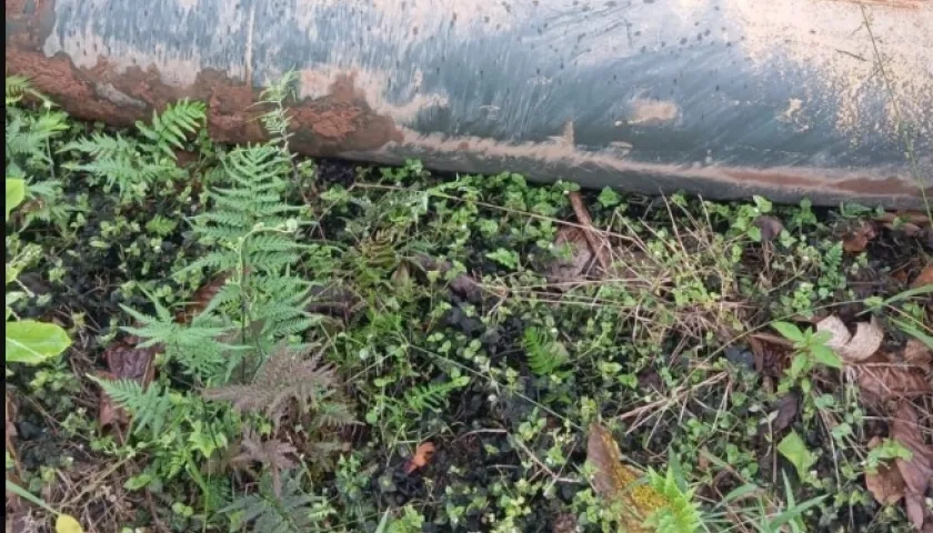 La bomba hallada en la frontera.