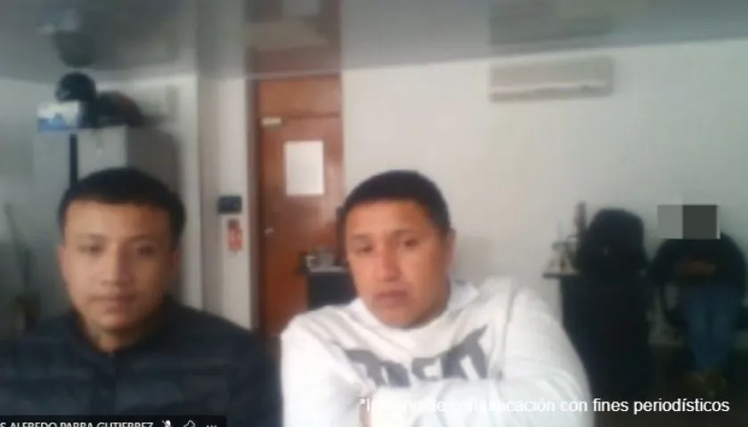 Los dos imputados durante las audiencias preliminares. 