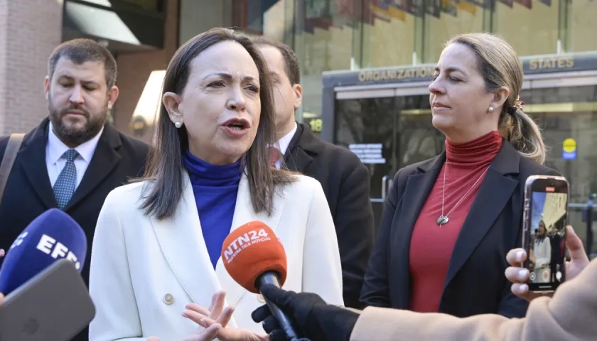 La líder opositora venezolana y premio Nobel de la Paz, María Corina Machado.