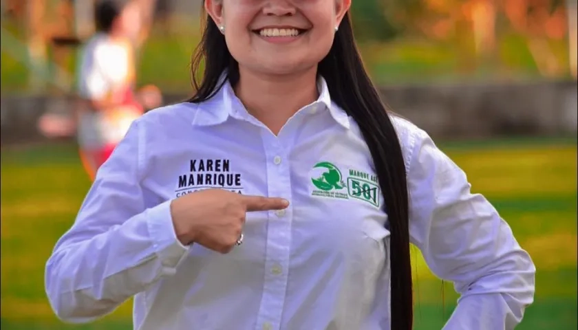 La congresista reelegida Karen Manrique.