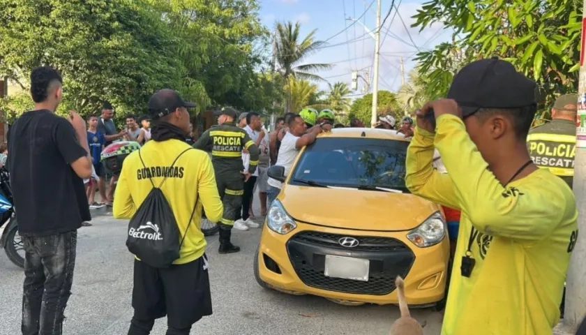 Momentos posteriores al ataque a los salvavidas