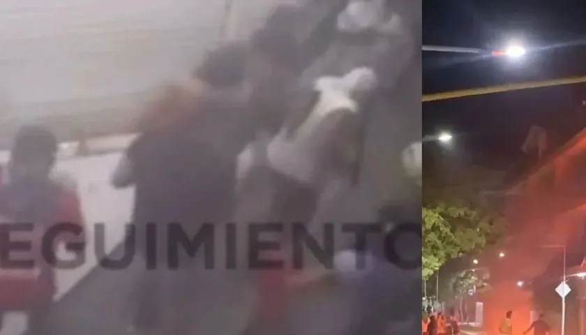 Imágenes del motín.