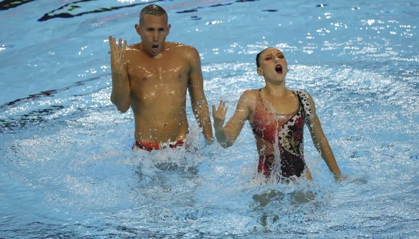 Los colombianos Gustavo Sánchez y Emily Minante.