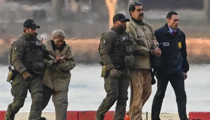 Nicolás Maduro y su esposa tras llegar a Nueva York en enero pasado. 