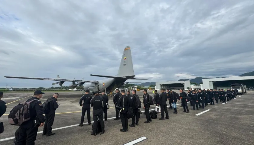 Uno de los aviones Hércules.
