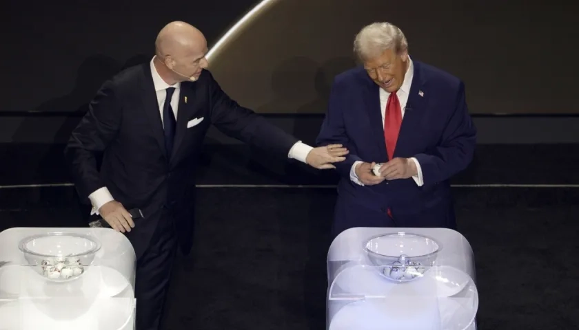 Gianni Infantino y el Presidente Donald Trump.