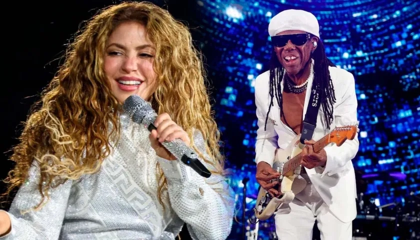 Shakira y Nile Rodgers.