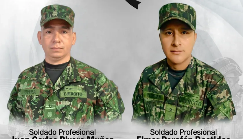 Los dos soldados asesinados en el hostigamiento. 