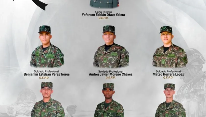 Los soldados plenamente identificados en el accidente. 