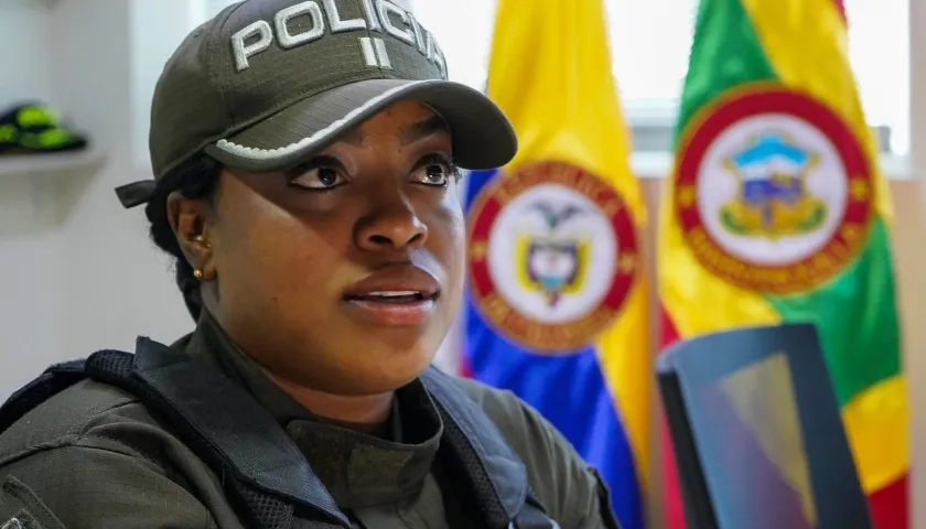 Teniente Saidy Melissa Martínez Díaz, jefa del Grupo de Prevención del Gaula de la Policía Metropolitana de Barranquilla.
