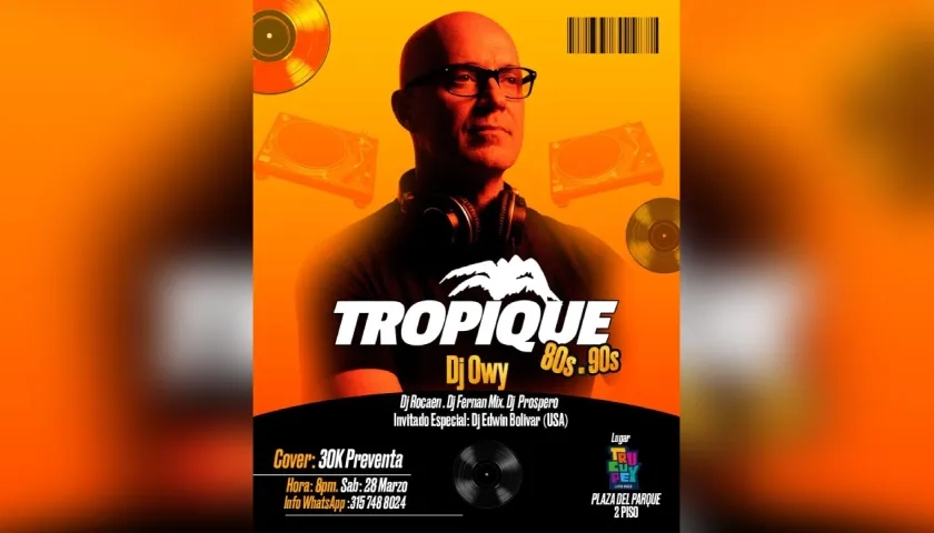 Homenaje a la discoteca Tropique este sábado en Trucupey Plaza del Parque.