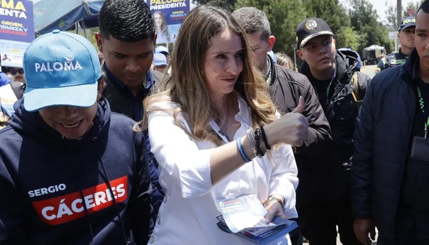 Paloma Valencia, este domingo en Bogotá.
