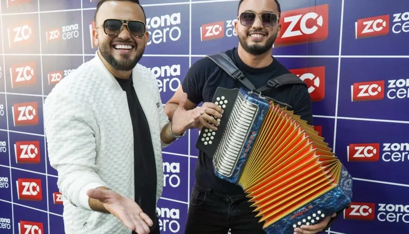 Checho Bula y Andrés Araújo, artistas vallenatos.