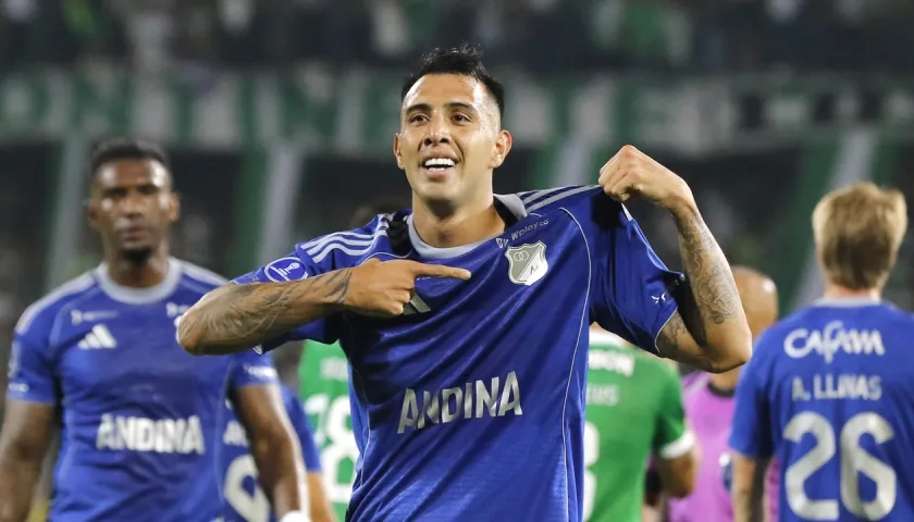 El argentino Rodrigo Contreras, autor de un doblete ante Nacional. 