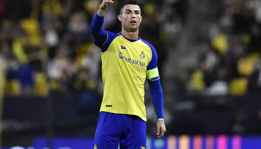 El portugués Cristiano Ronaldo, delantero del Al Nassr.