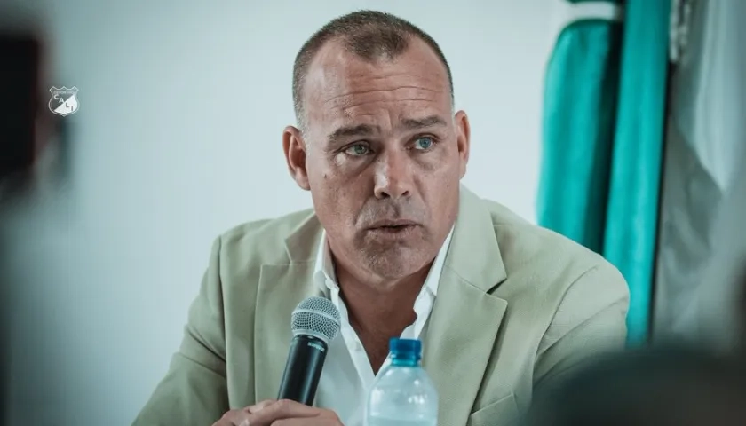 Rafael Dudamel durante su presentación como nuevo técnico del Deportivo Cali