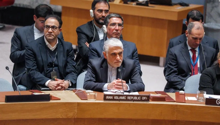 Embajador de Irán ante la ONU, Amir-Saeid Iravani. 