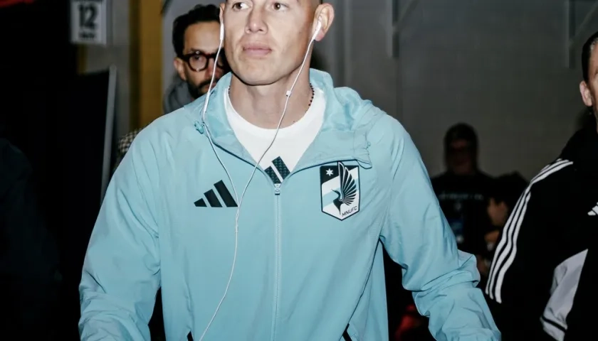 El colombiano James Rodríguez a su llegada al estadio.