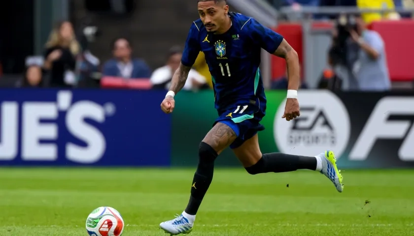 Raphinha, delantero del Barcelona y de la selección brasileña.