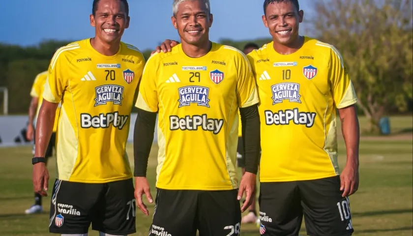Carlos Bacca, Teo Gutiérrez y Luis Muriel, trío de goleadores del Junior.