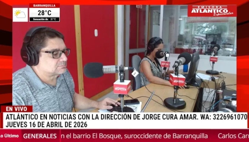 Transmisión de Atlántico en Noticias.