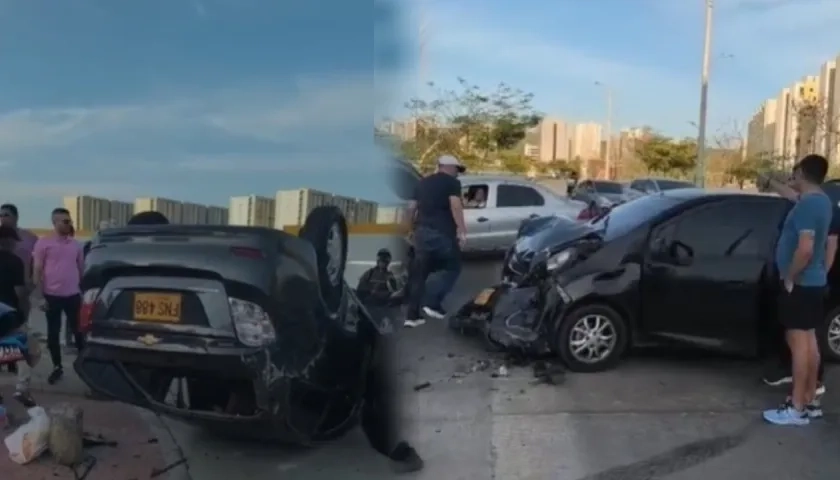 Los dos vehículos implicados en el accidente. 
