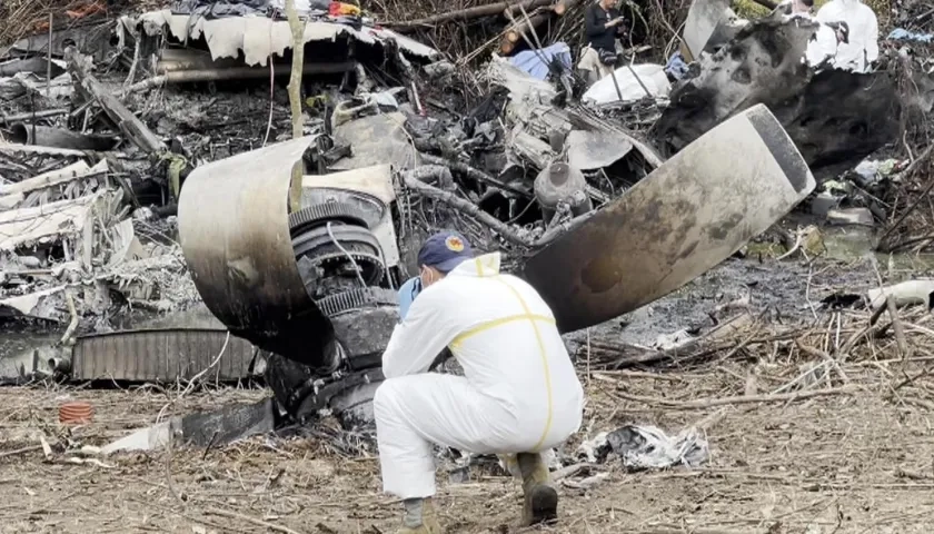 Avión Hércules que se accidentó en Putumayo.