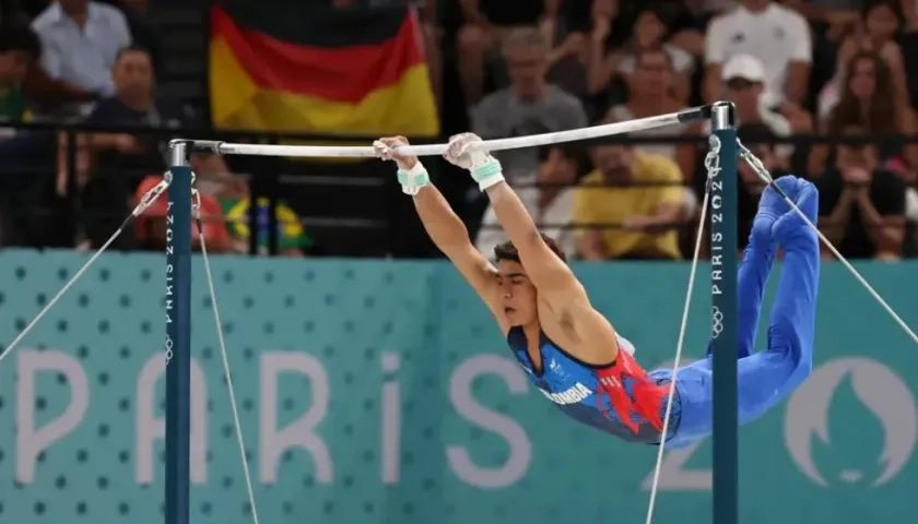 El gimnasta colombiano Ángel Barajas.