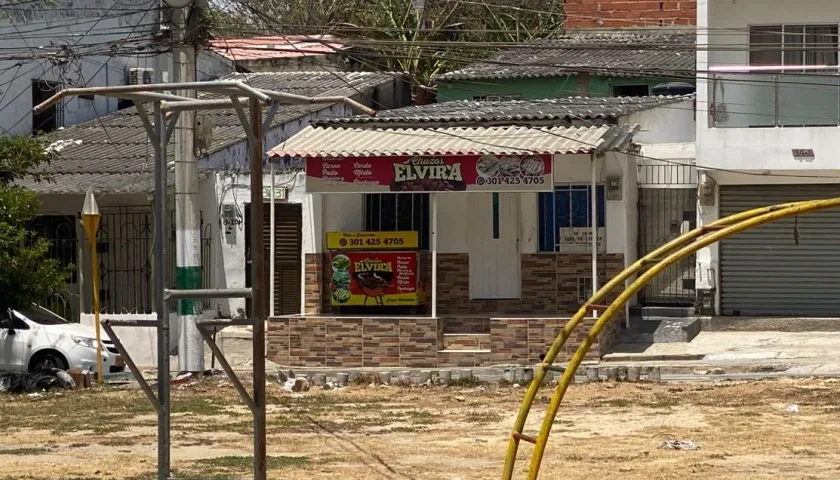 Lugar donde sucedió el doble homicidio. 