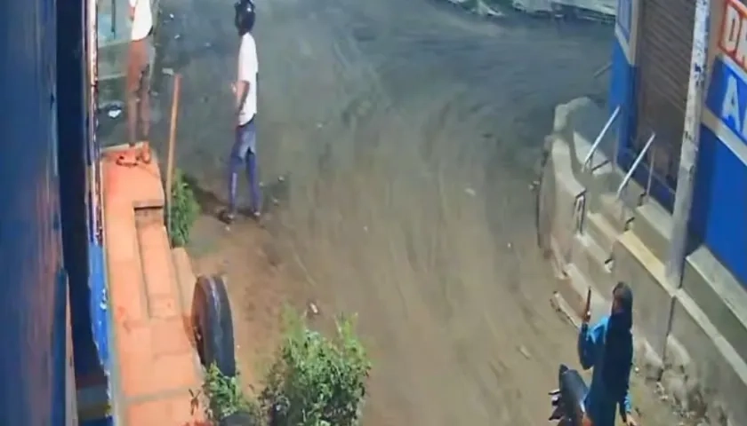 Uno de los negocios atacados.