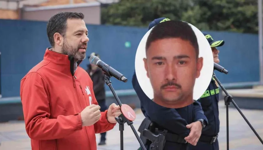 El alcalde de Bogotá, Carlos Fernando Galán, y alias 'El Montañero'.