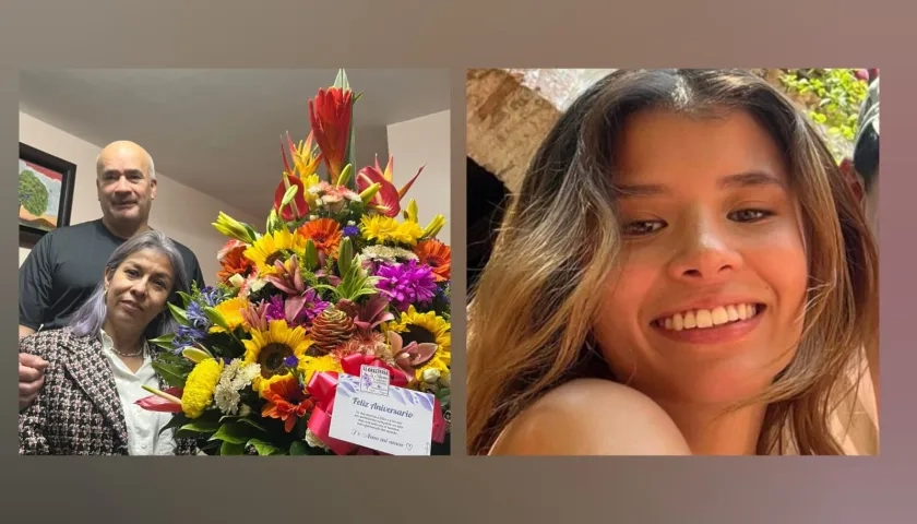 Carlos Hernández, su esposa Lucy Díaz y Tatiana.