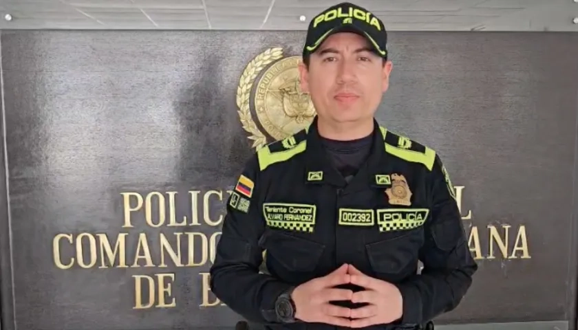 Comandante Operativo de la Policía Metropolitana de Barranquilla. 