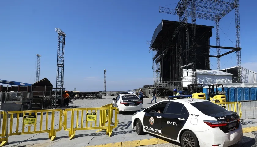 Lugar donde se instala el escenario del megaconcierto.