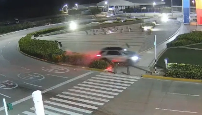 Momento del accidente.